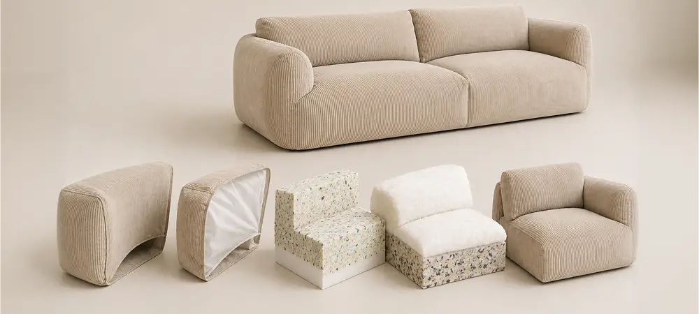 How boneless couches are built