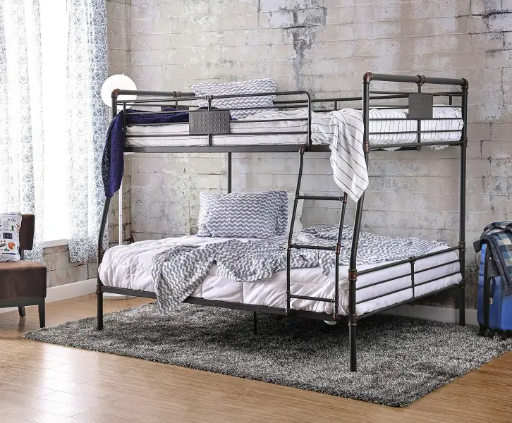 Industrial frame bunk bed