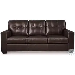 Santorine Dark Brown Leather 85 inch Sofa