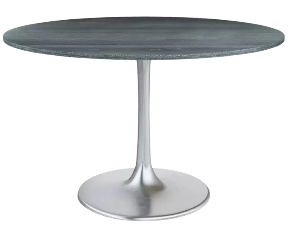 Metropolis Black & Silver 48 Dining Table