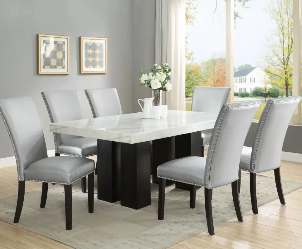 Camila Espresso Solid Wood Dining Set