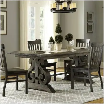 Bellamy Peppercorn Rectangular Extendable Dining Table