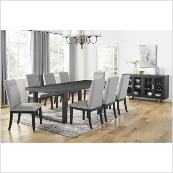 Yves Rubbed Charcoal Extendable Dining Table