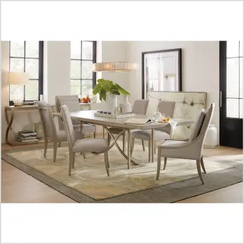 Elixir Serene Gray Beige 80 inch Rectangular Extendable Dining Table