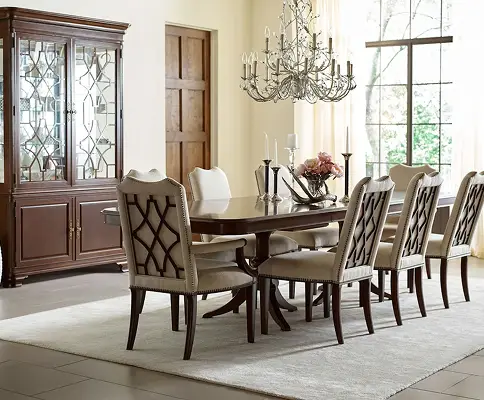 Separate removable leaves dining table