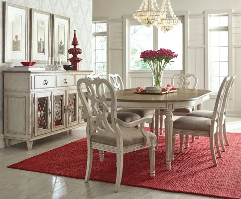 Separate leaf storage for extending dining tables