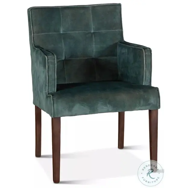 Avery Dark Green Velvet Arm Chair