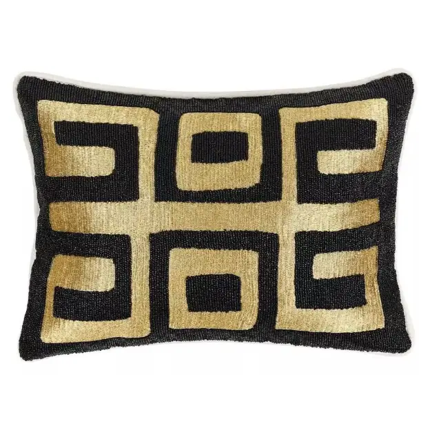 Radiant Oasis Dala Black and Gold Accent Pillow Set of 2
