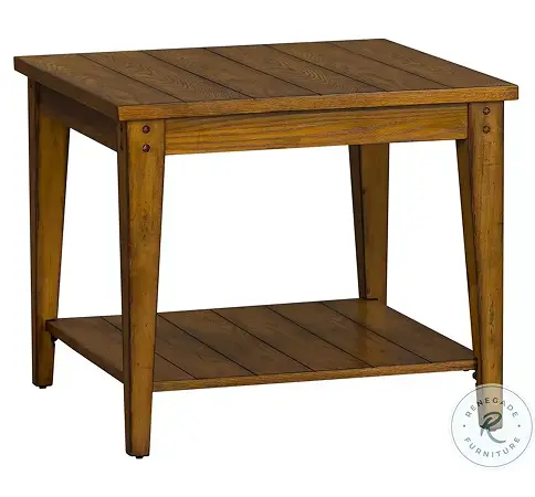 Lamp table with layered lighting in a family room