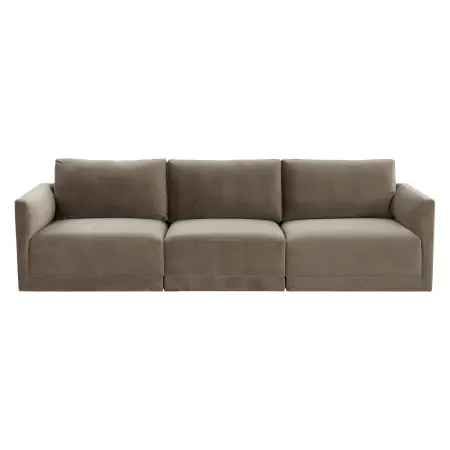 Willow Taupe Velvet Modular Sofa
