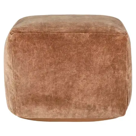 Heirloom Velvet Hazel Square Accent Pouf