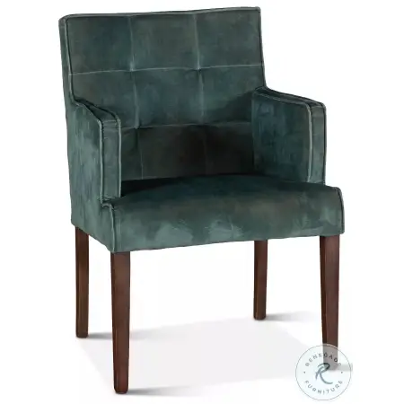 Avery Dark Green Velvet Arm Chair
