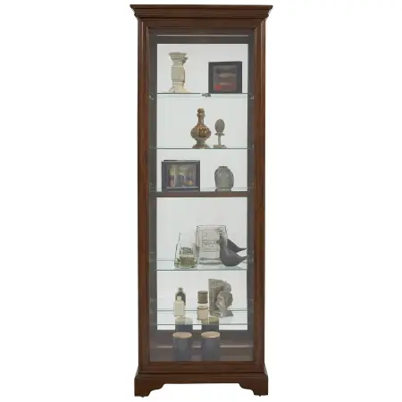 Dark Brown Gallery Curio Cabinet
