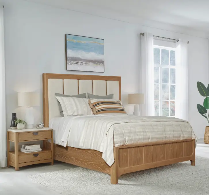 Complete minimalist bedroom with all essentials