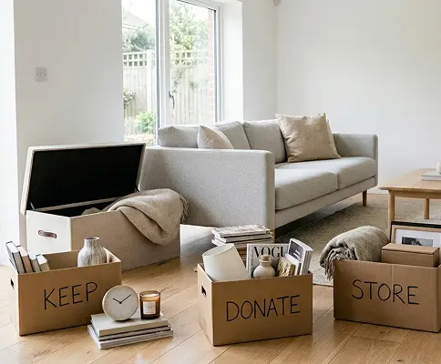 Declutter before decorating