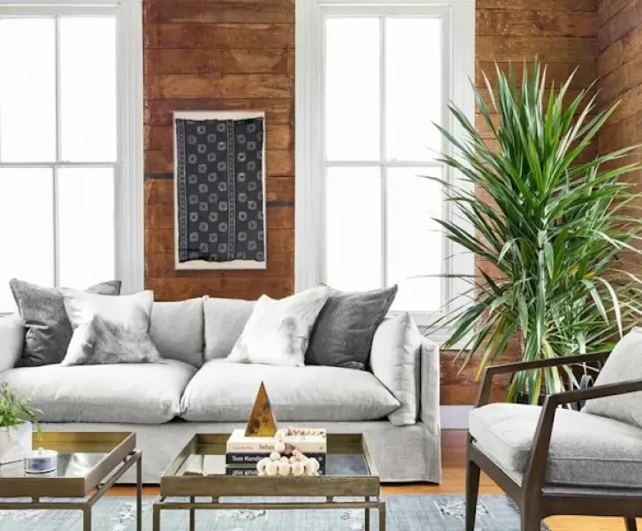 Low-profile sofa with clean lines