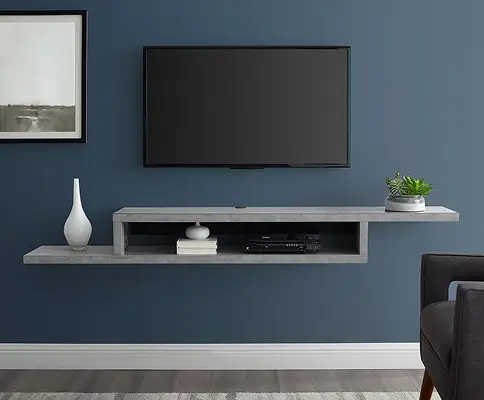 TV integrated in minimalist living room