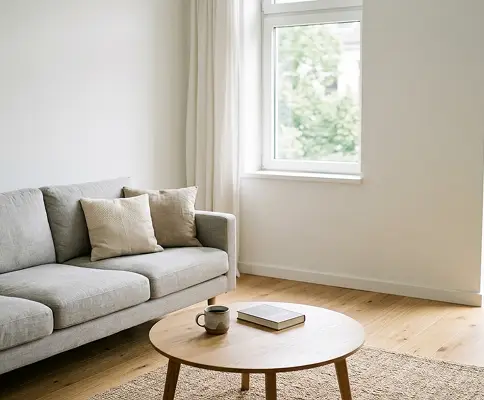 Intentionally empty living room areas