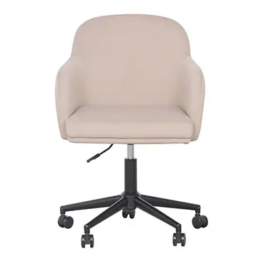Sydney Taupe Performance Fabric Upholstered Swivel Desk Chair