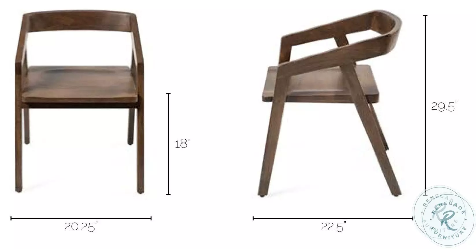 Nicholas Onyx Brown Solid Wood Dining Chair