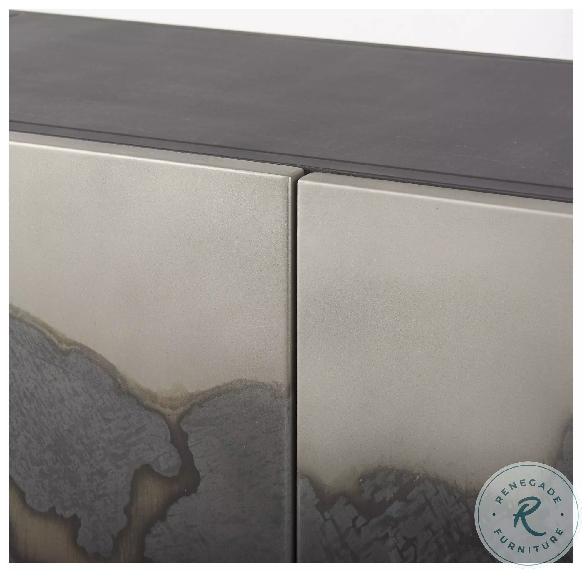 Roxdale Acid Washed Iron Metal Sideboard From Mercana Furniture