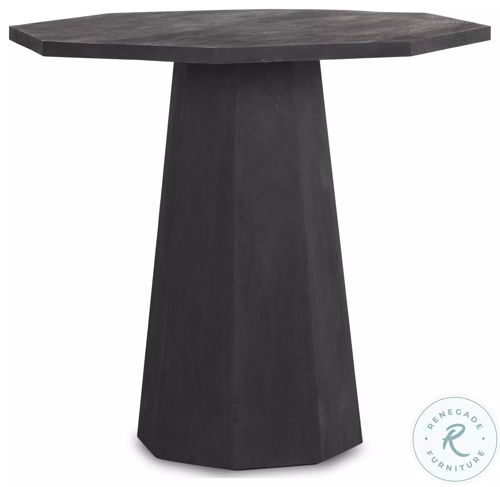 Maxine Black Wood Hexagonal Foyer Table From Mercana Furniture and