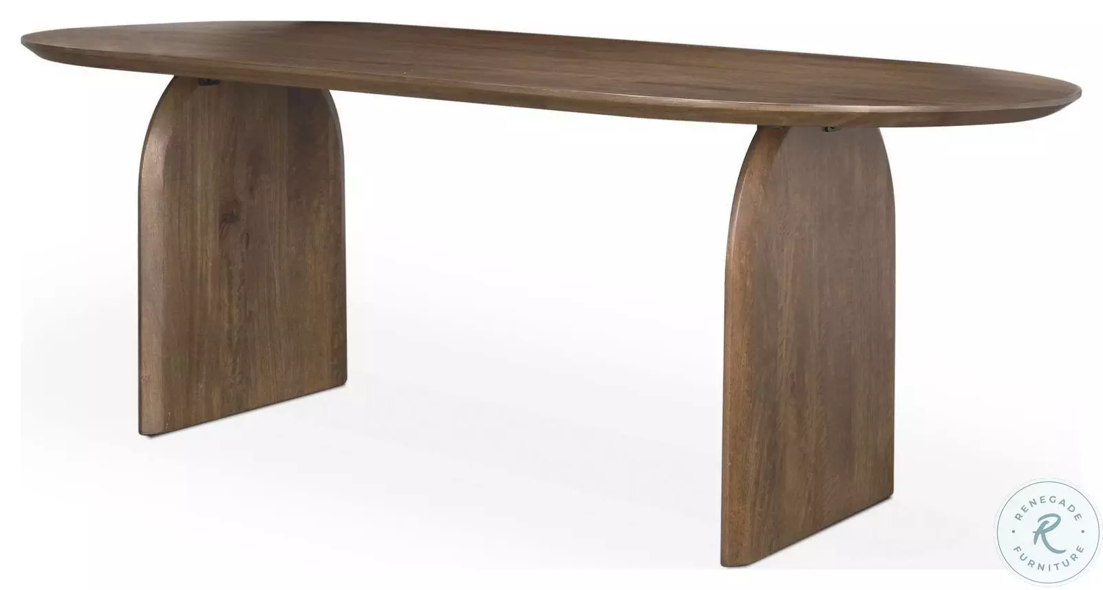 Isla Dark Brown Oval Dining Table From Mercana Furniture and Decor