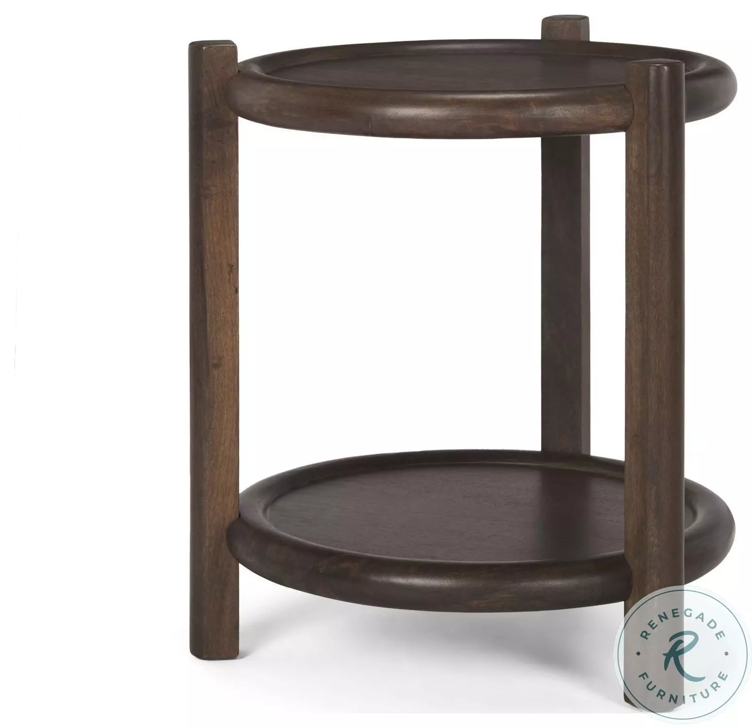 Romi Dark Brown Round Accent Table From Mercana Furniture and Decor ...
