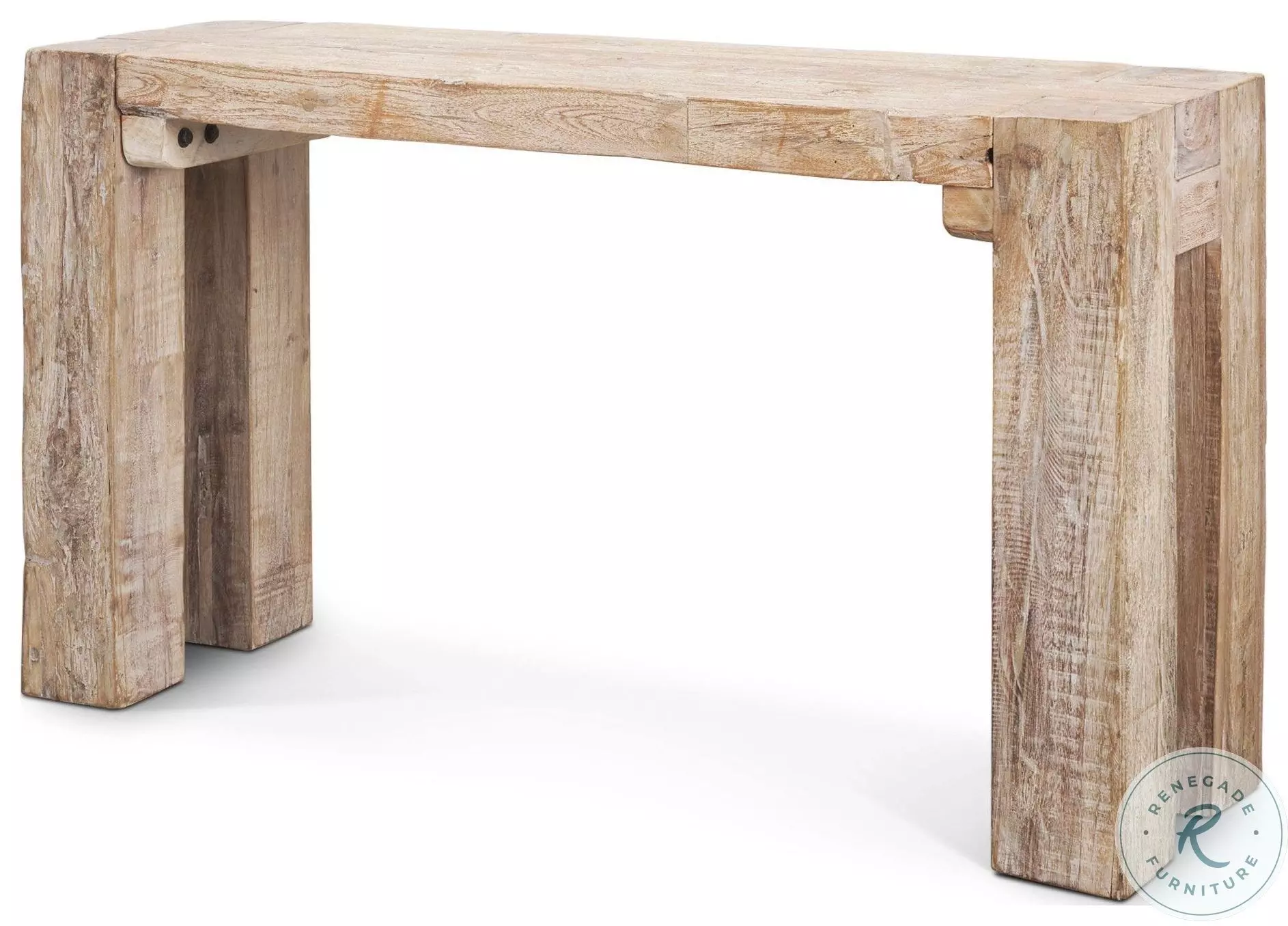 McArthur Whitewash Reclaimed Wood Console Table From Mercana
