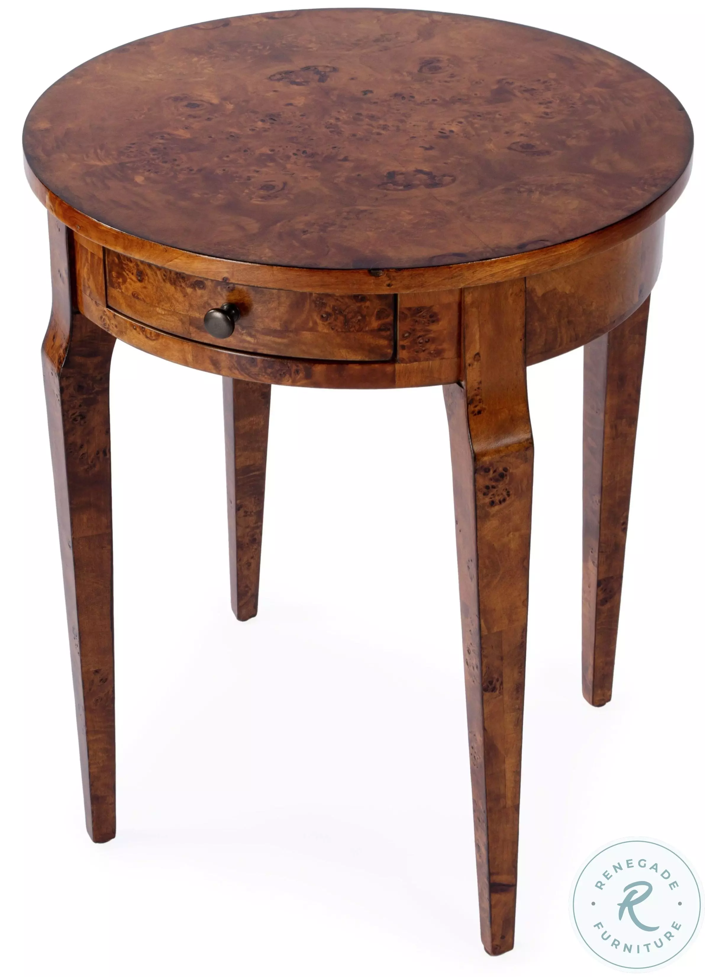 Archer Medium Burl Round Side Table From Butler | Coleman Furniture