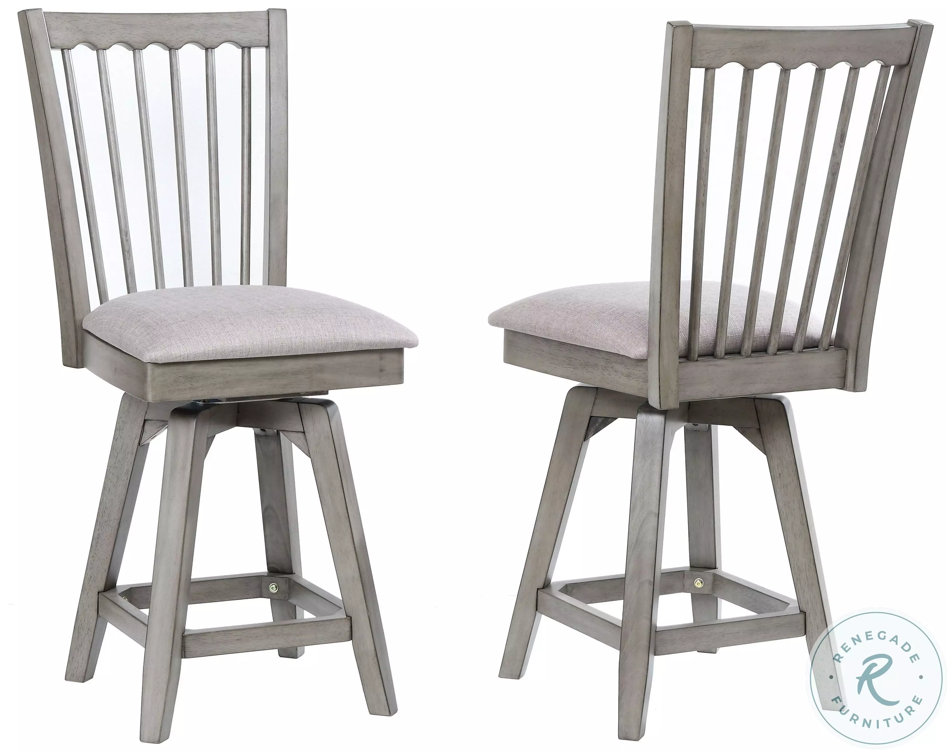 Graystone Burnished Gray Slat Back Counter Height Stool From Home ...