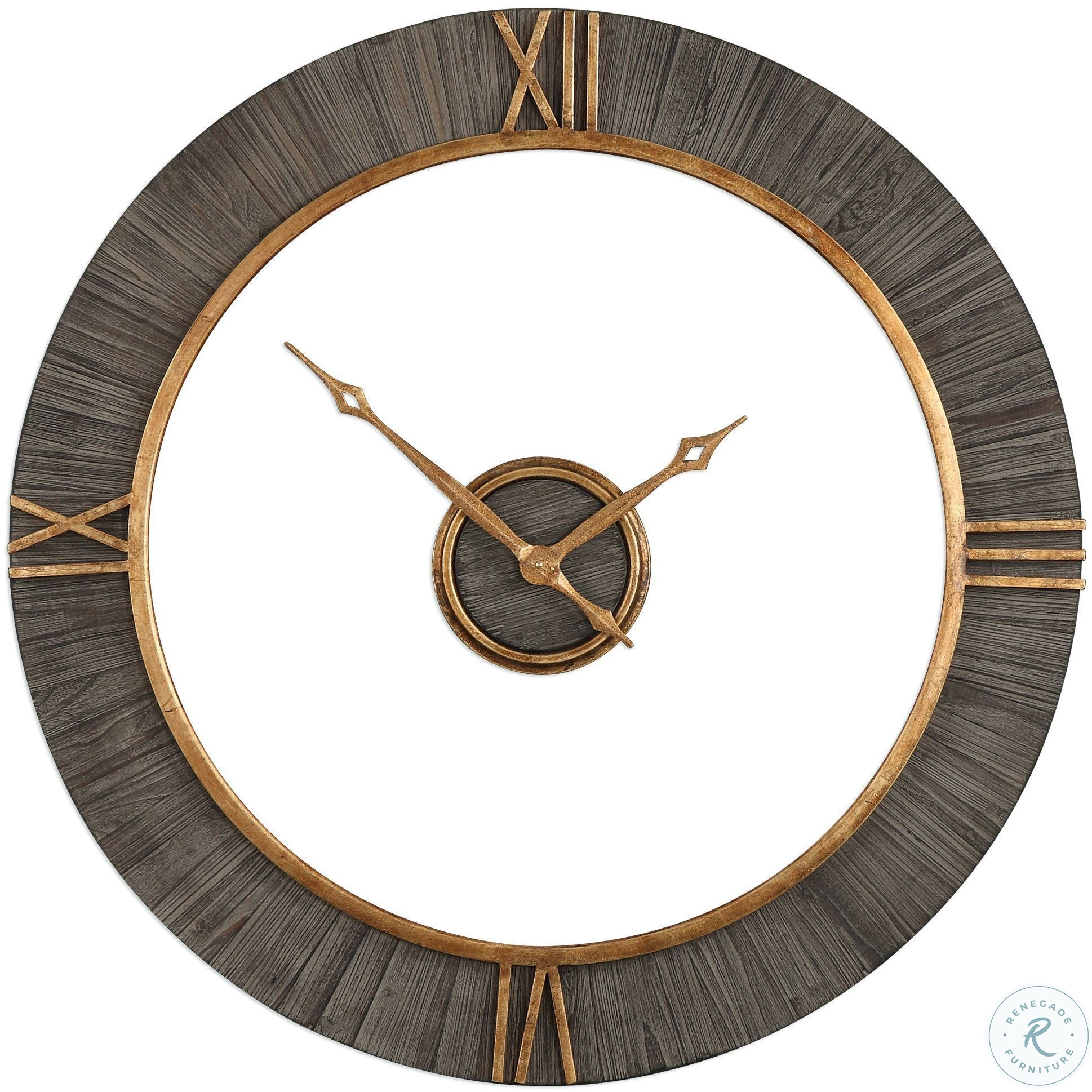 Alphonzo Charcoal Wall Clock From Uttermost Coleman Furniture