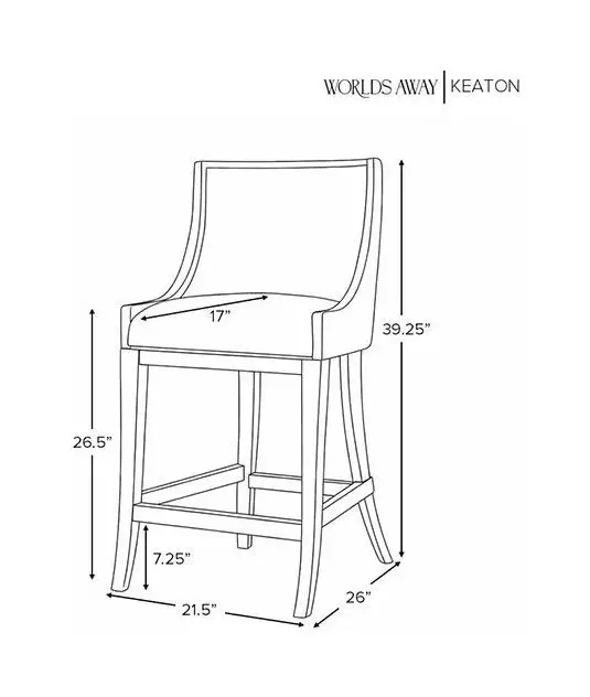 Keaton White Linen Performance Fabric Counter Height Stool With Matte Light Blue Lacquer Frame