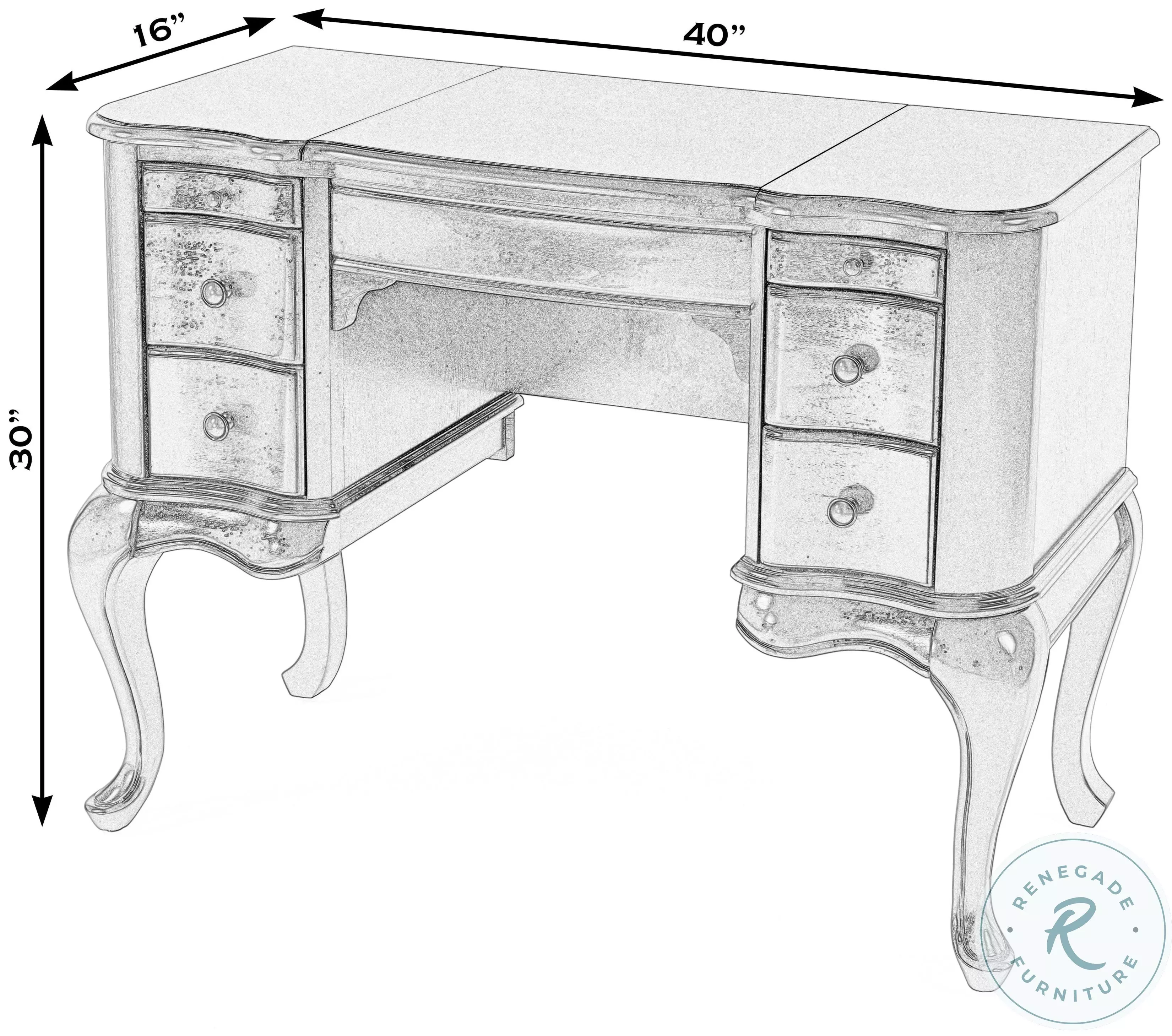 Charlotte Beige Vanity Desk