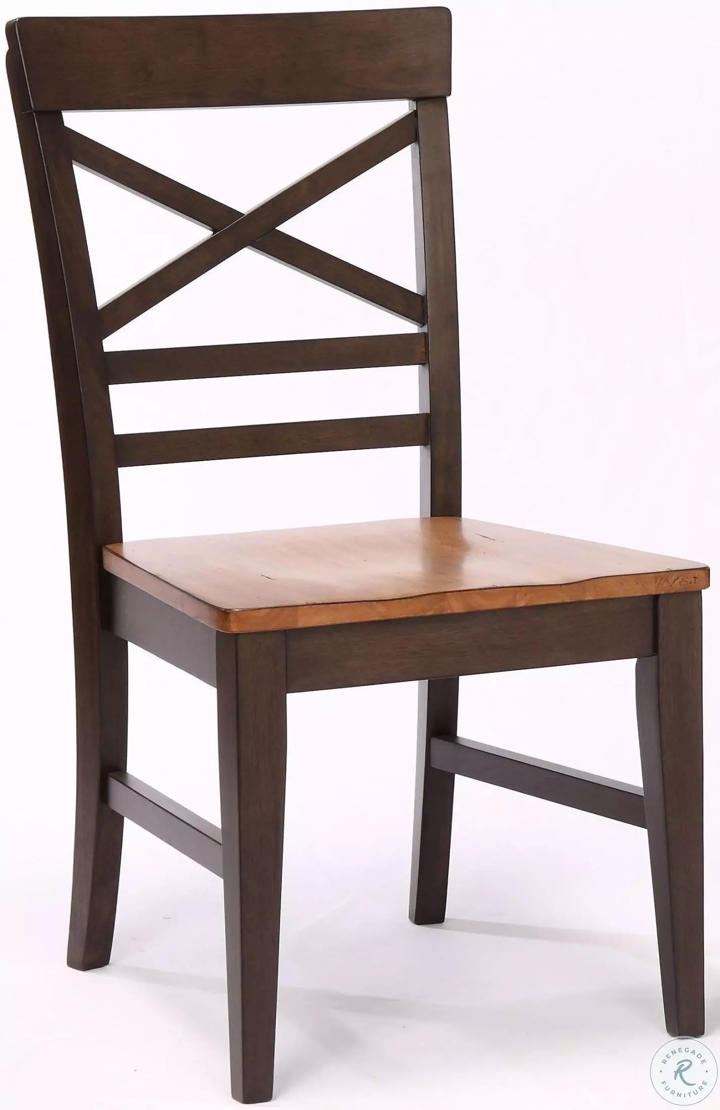 Choices Black Oak X Back Side Chair Set of 2 From Home Gallery