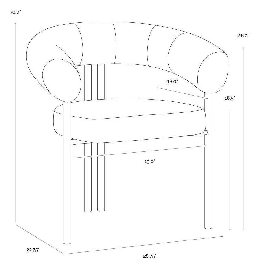 Nova Noah Meadow Upholstered Dining Arm Chair