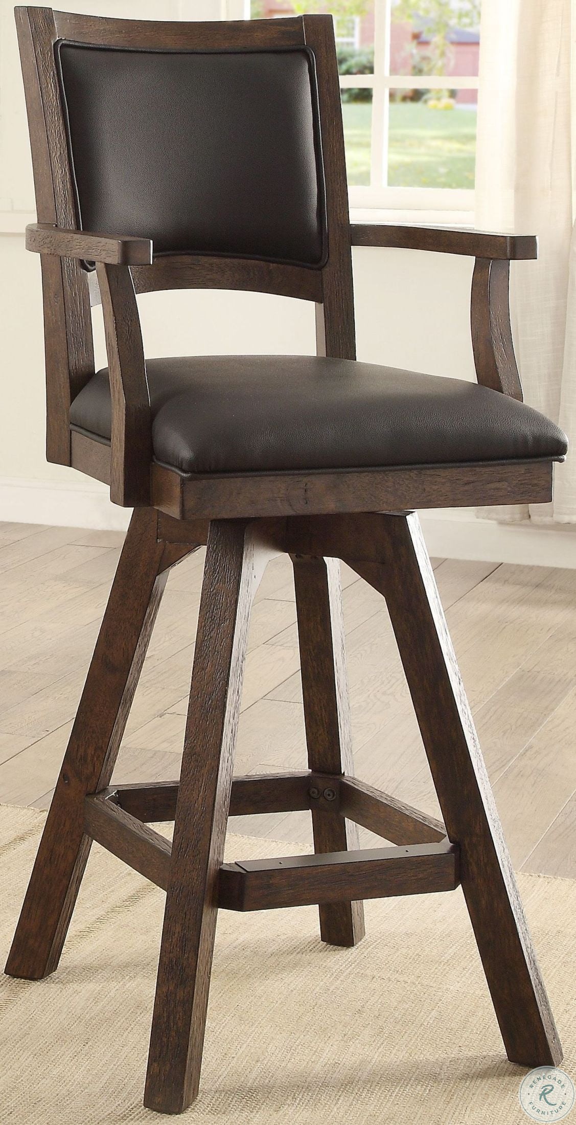 Miller Antique Walnut High Life Arm Barstool From Eci Furniture Homegallerystore Com 0774 89 Abs