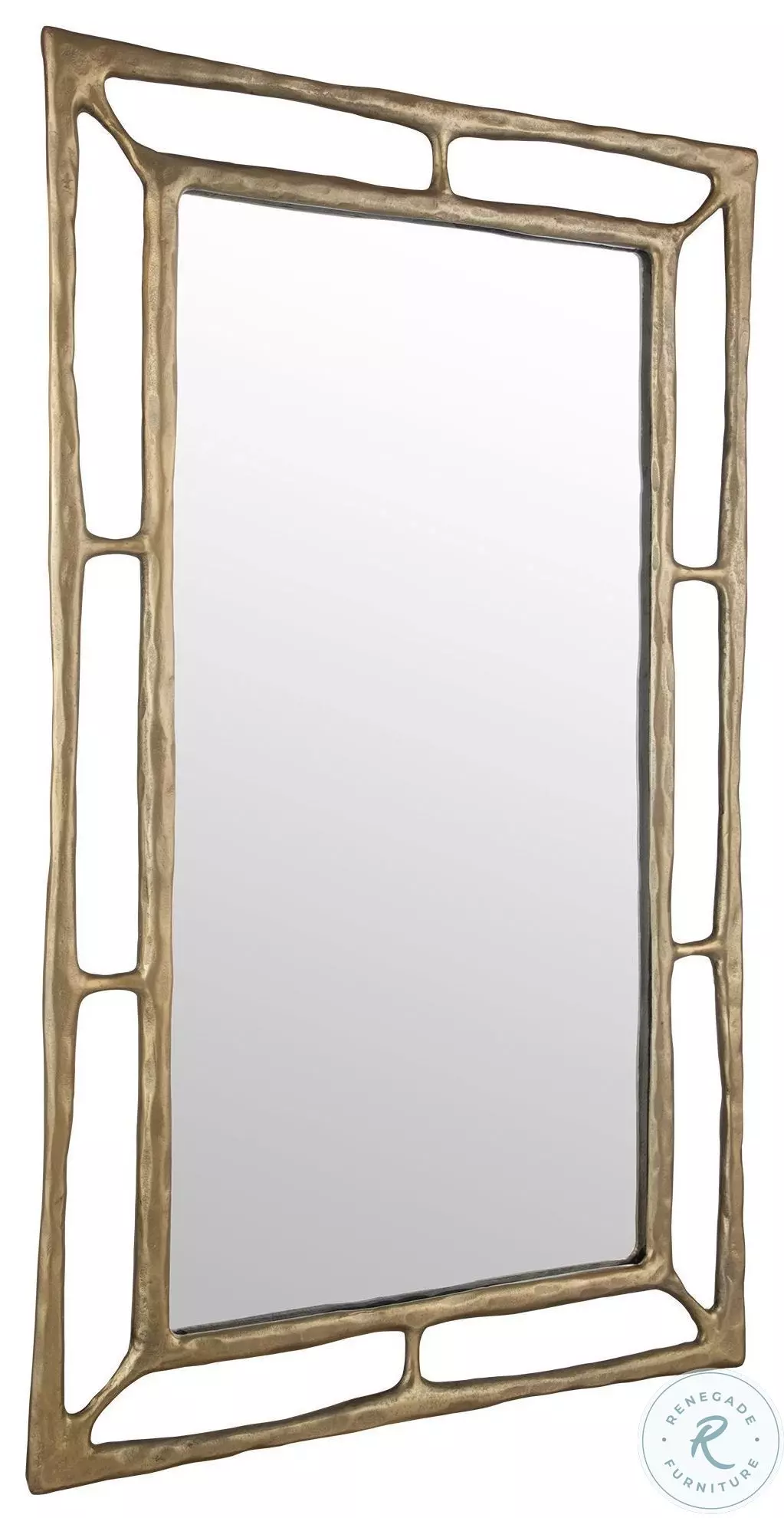 Regon Antiqued Brass Rectangular Mirror From Soul & Essentials