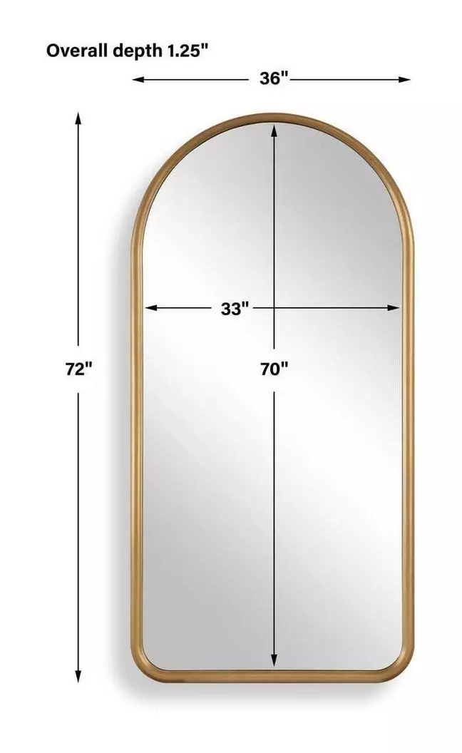 Oakley Marvell Gold Arch Wall Mirror