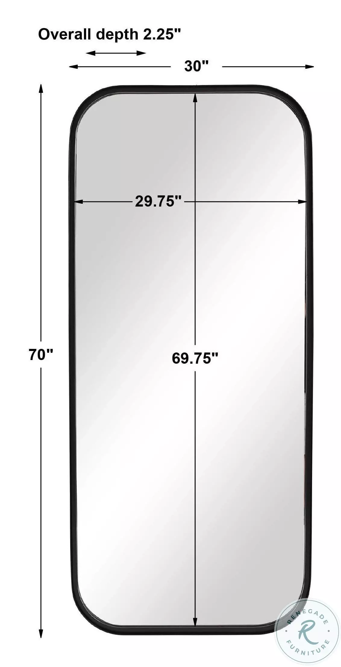 Softstone Satin Black Mirror