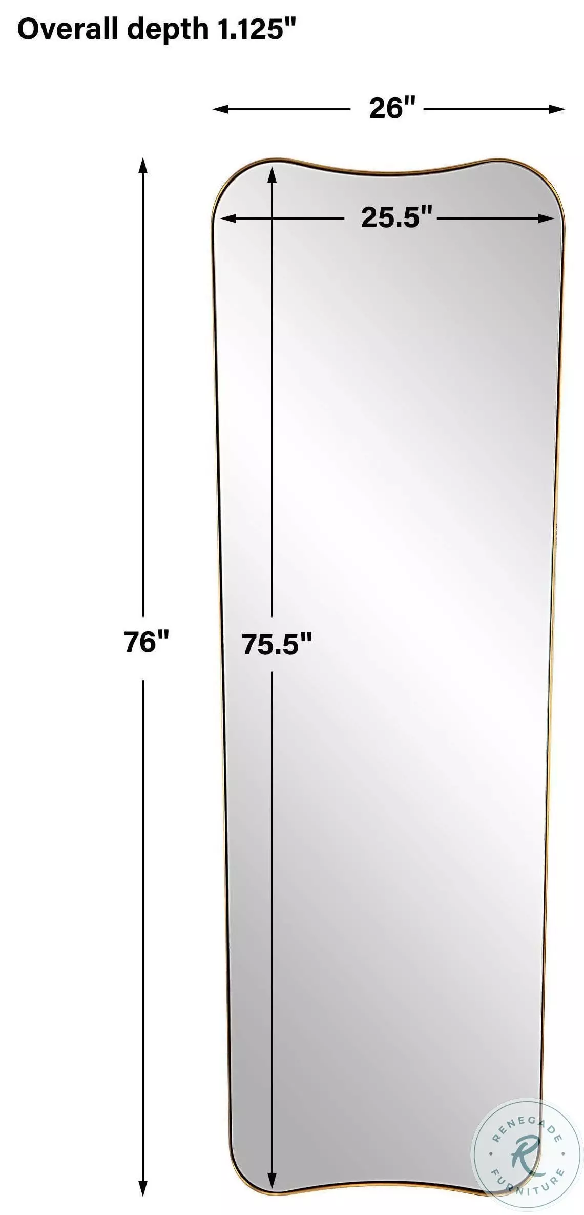 Brooklyn Antique Brass Large Mirror