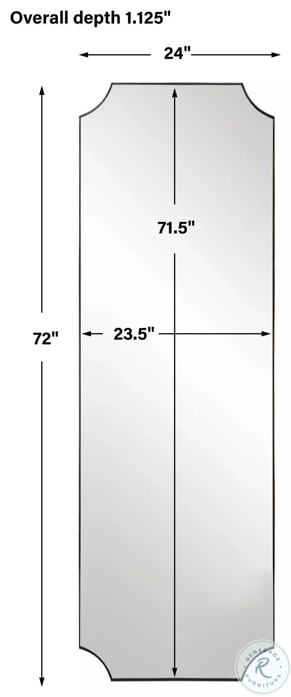 Hendrix Nickel Tall Mirror