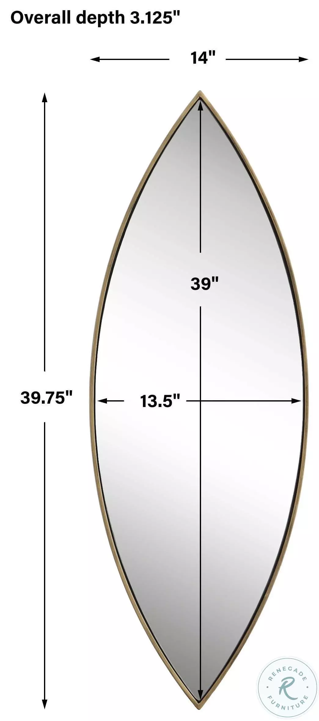 Orbitra Antiqued Gold Mirror