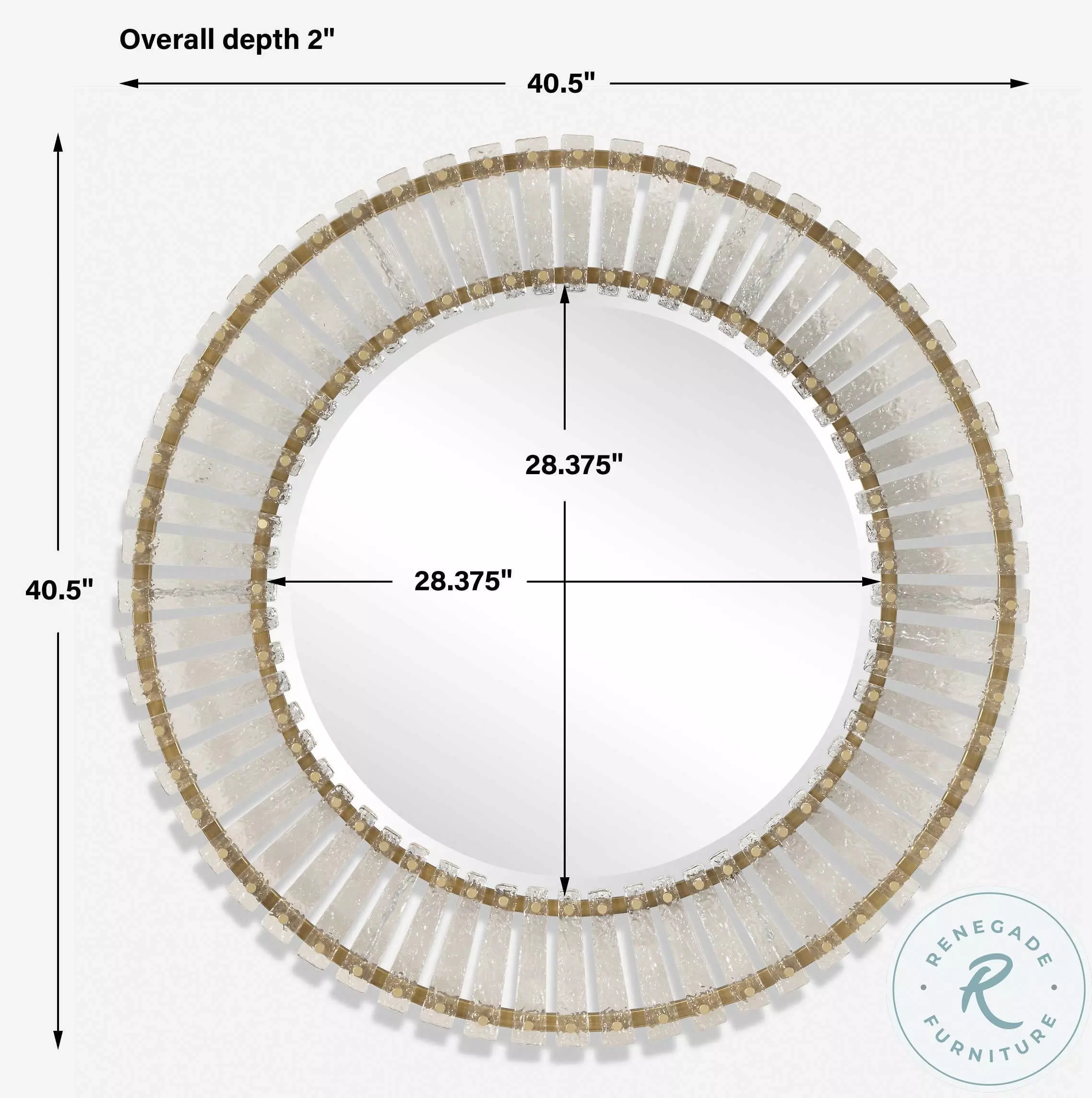 Rustom Brushed Gold Round Mirror