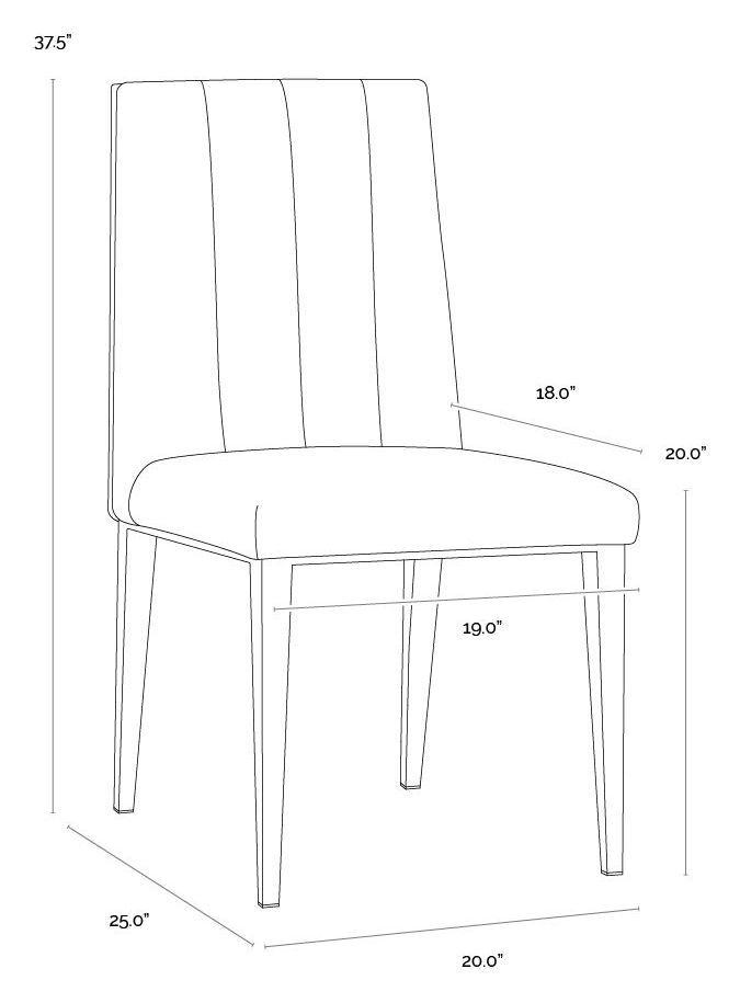 Hadwin Ivanhoe Mineral Upholstered Dining Chair Set of 2