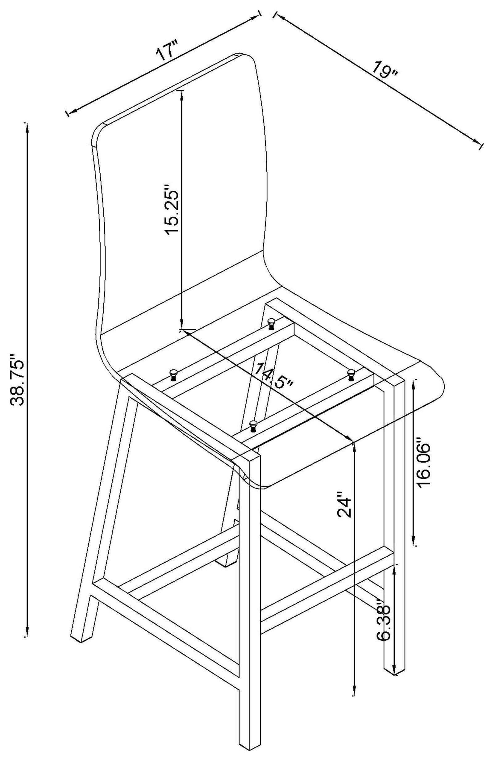Juelia Chrome And Clear Acrylic Counter Height Stools Set of 2