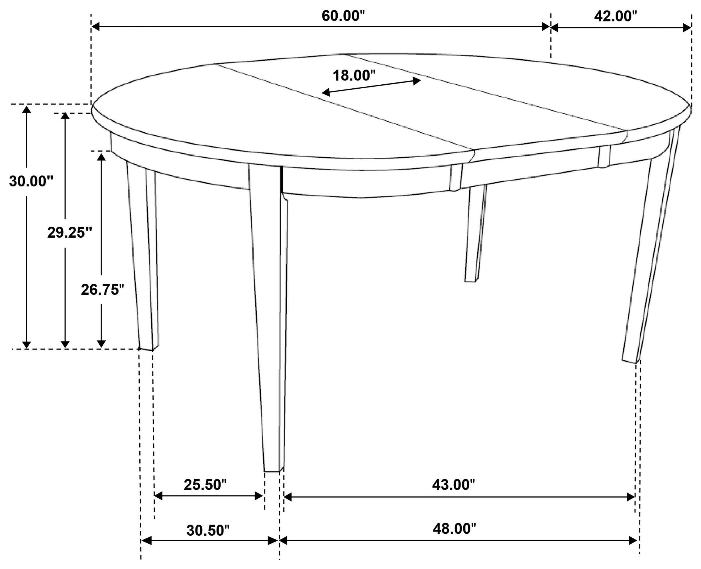 Gabriel Cappuccino Extendable Oval Dining Table