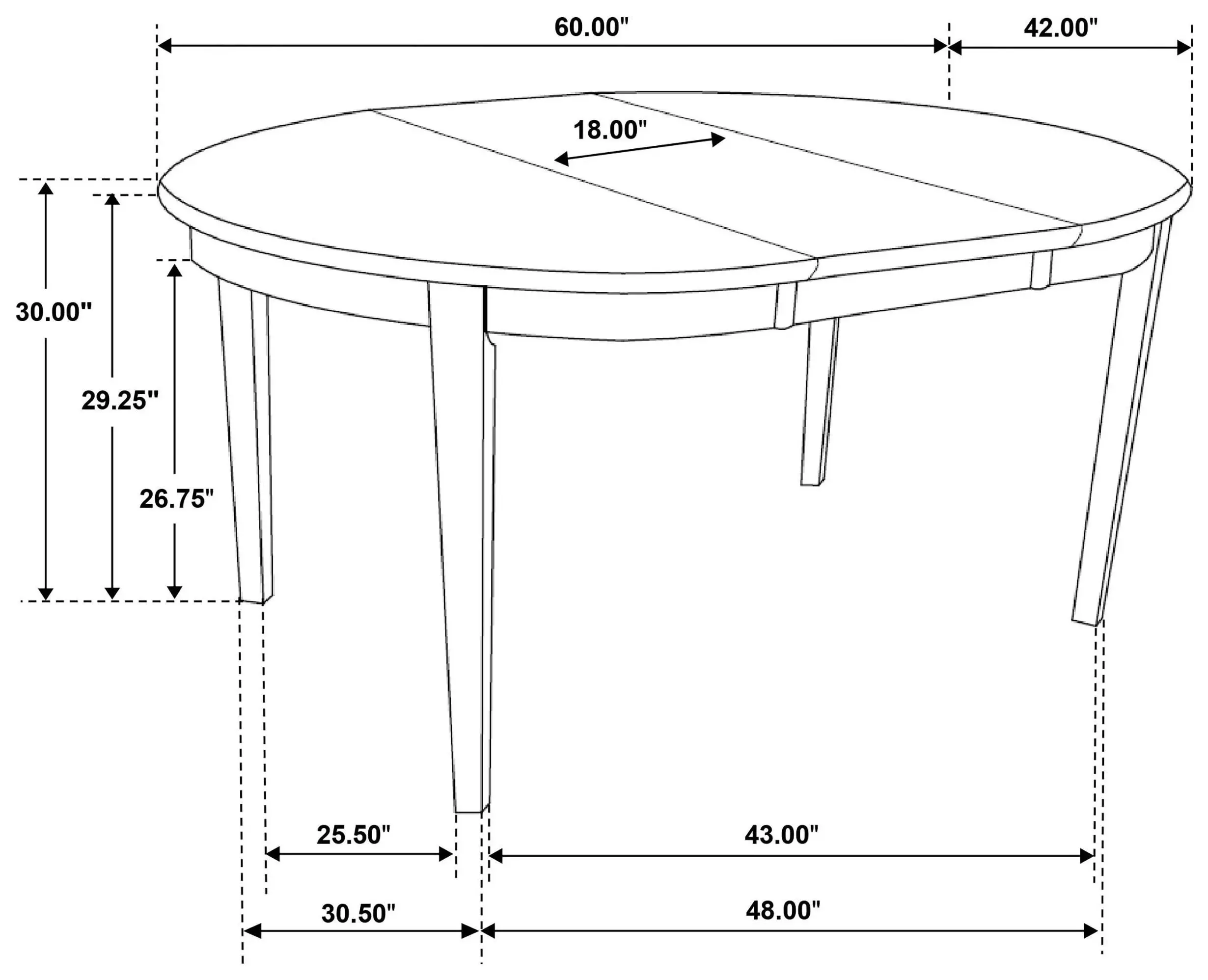 Gabriel Cappuccino Extendable Oval Dining Table