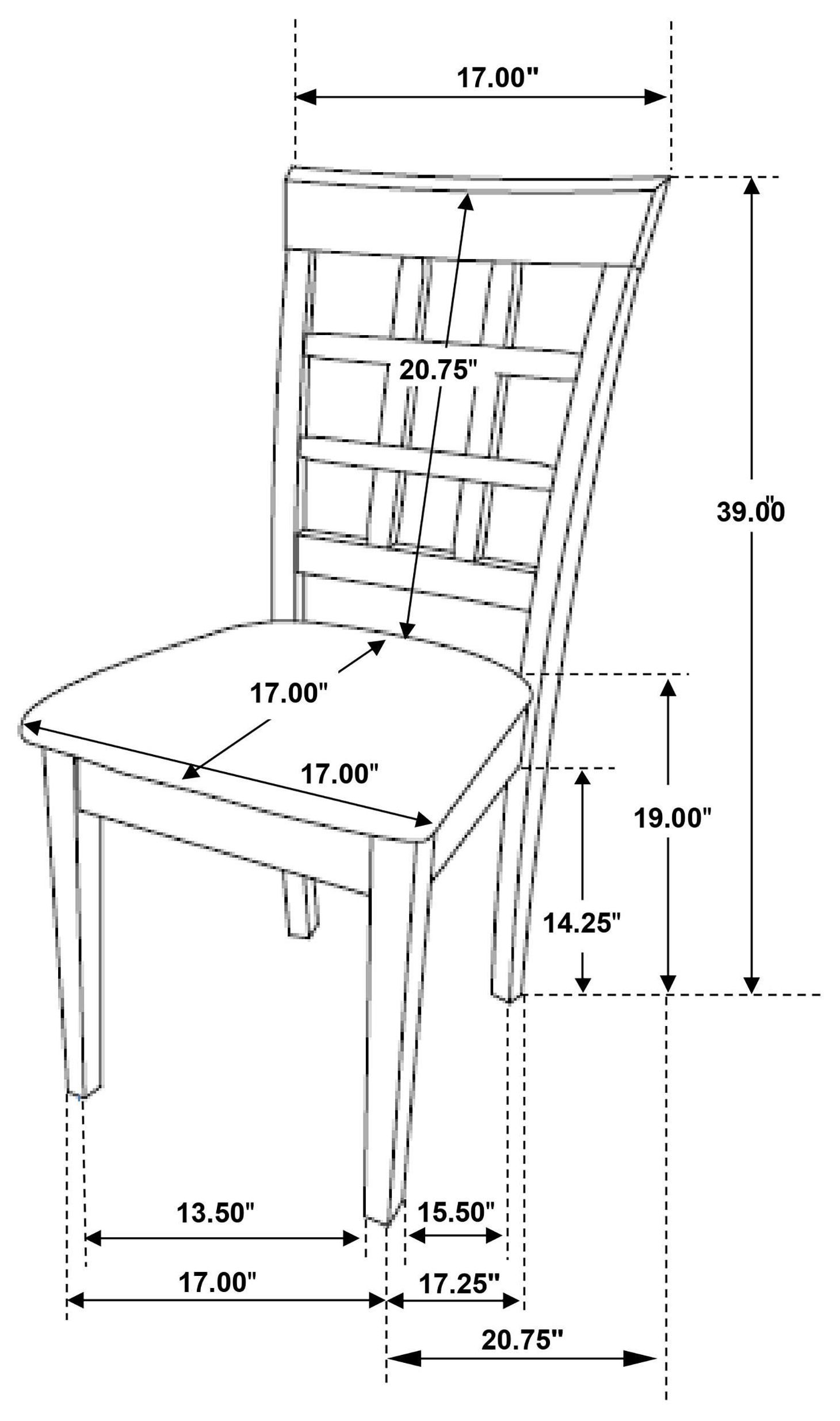 Gabriel Cappuccino Wheat Back Side Chair Set of 2