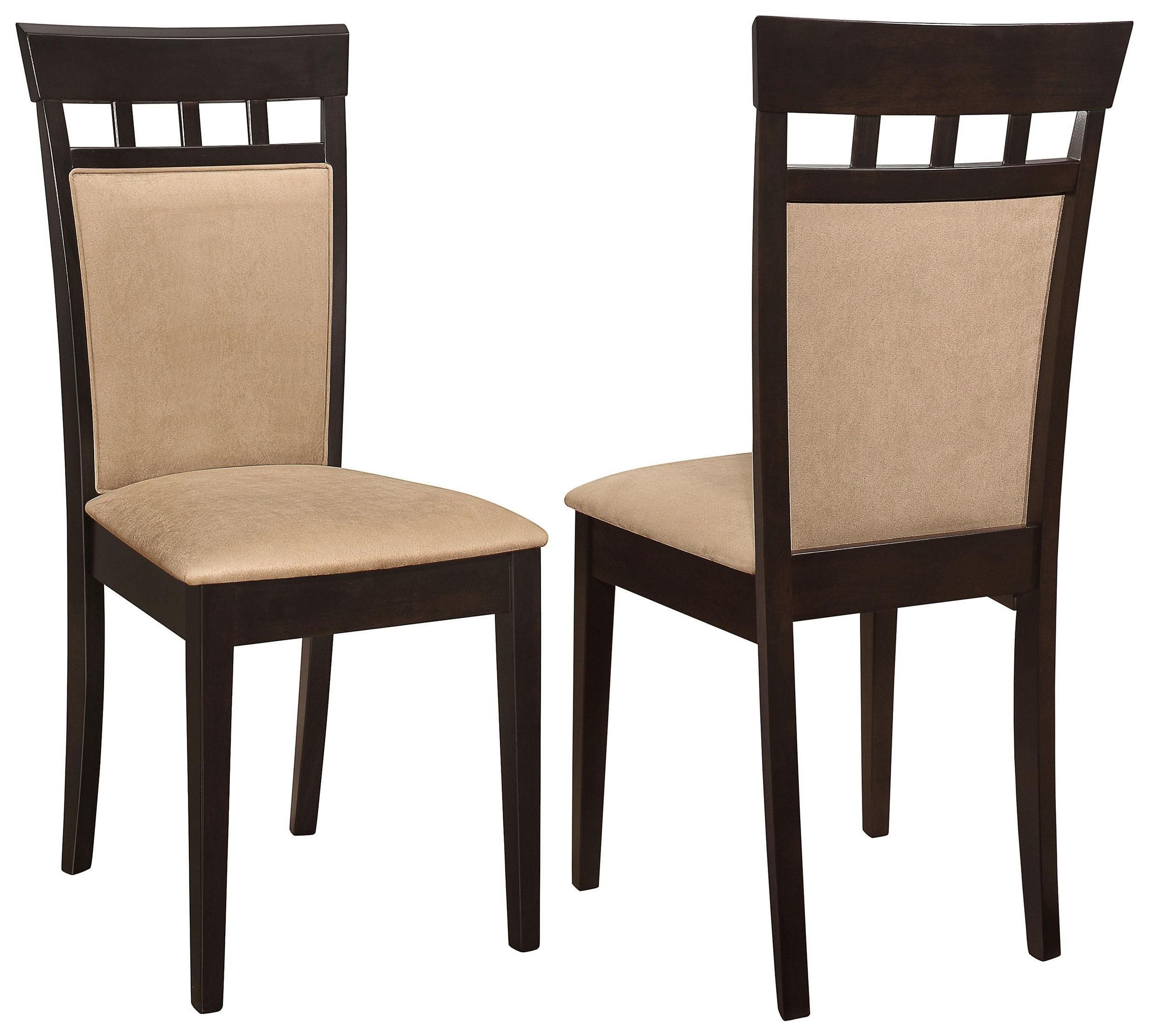 Gabriel Cappuccino Cushion Back Side Chair Set of 2 from Coaster